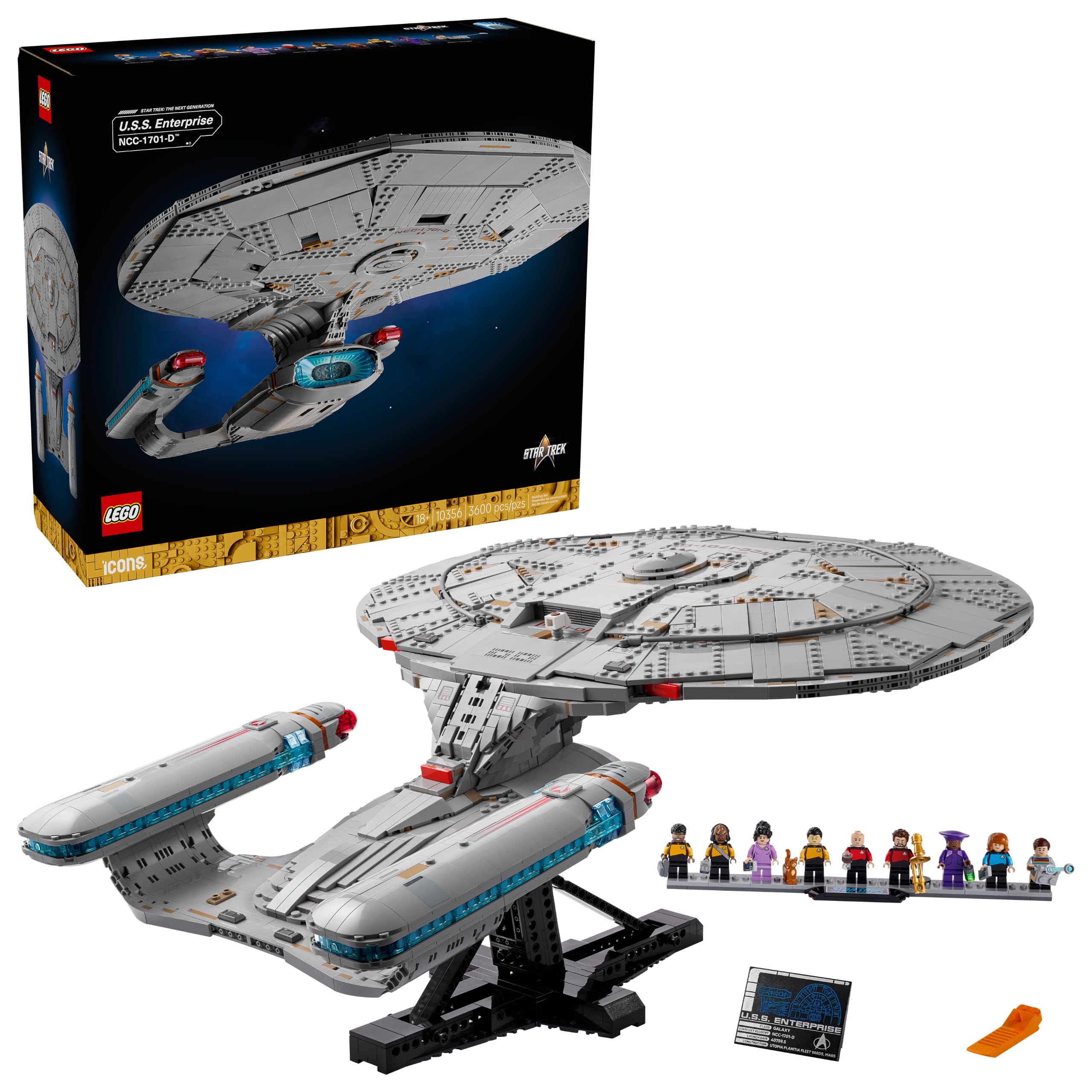 LEGO Icons Star Trek: U.S.S. Enterprise NCC-1701-D, Kit de Modelo